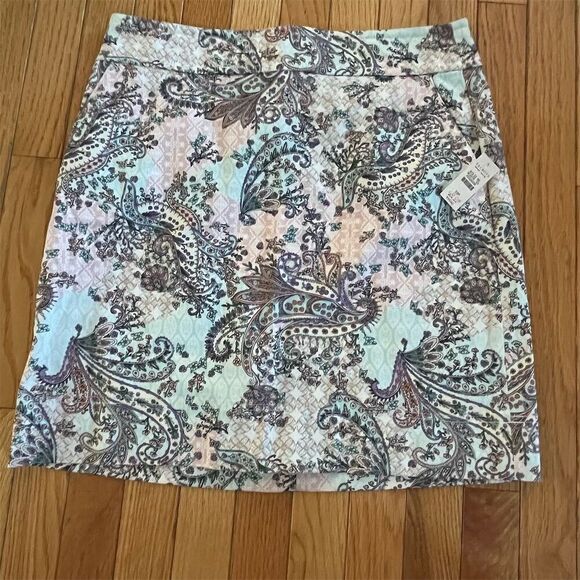 Talbots Dresses & Skirts - Talbots Petite Paisley A-Line Skirt Size 10P Multicolor Knee Length